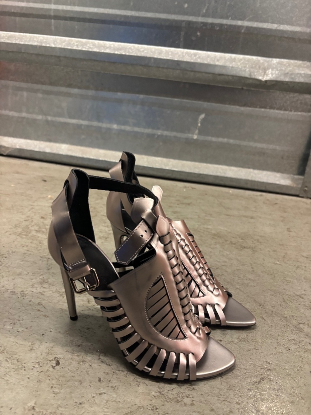 Proenza Schouler Woven Cage Leather Sandal Heels Size 10